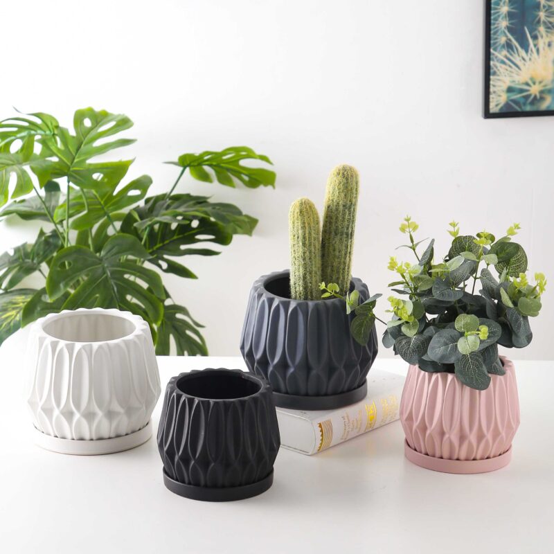 Tabletop Plant Flower Pot – Elegant Small Planter for Home & Office Decor 