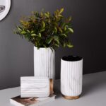 Modern Minimalist Ceramic Vase – Elegant Flower Vase for Home & Office Decor 