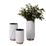 Modern Minimalist Ceramic Vase – Elegant Flower Vase for Home & Office Decor 