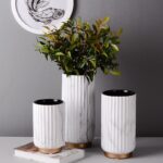 Modern Minimalist Ceramic Vase – Elegant Flower Vase for Home & Office Decor 